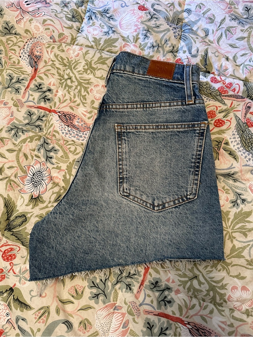 BDG Medium Blue High-Rise A-Line Denim Jean Shorts